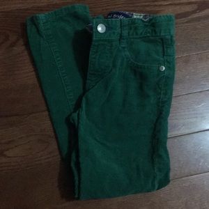 Green corduroy pants